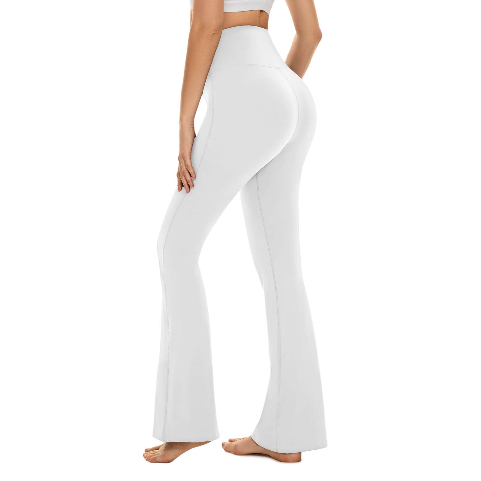 Cross-Waist Flared Leggings