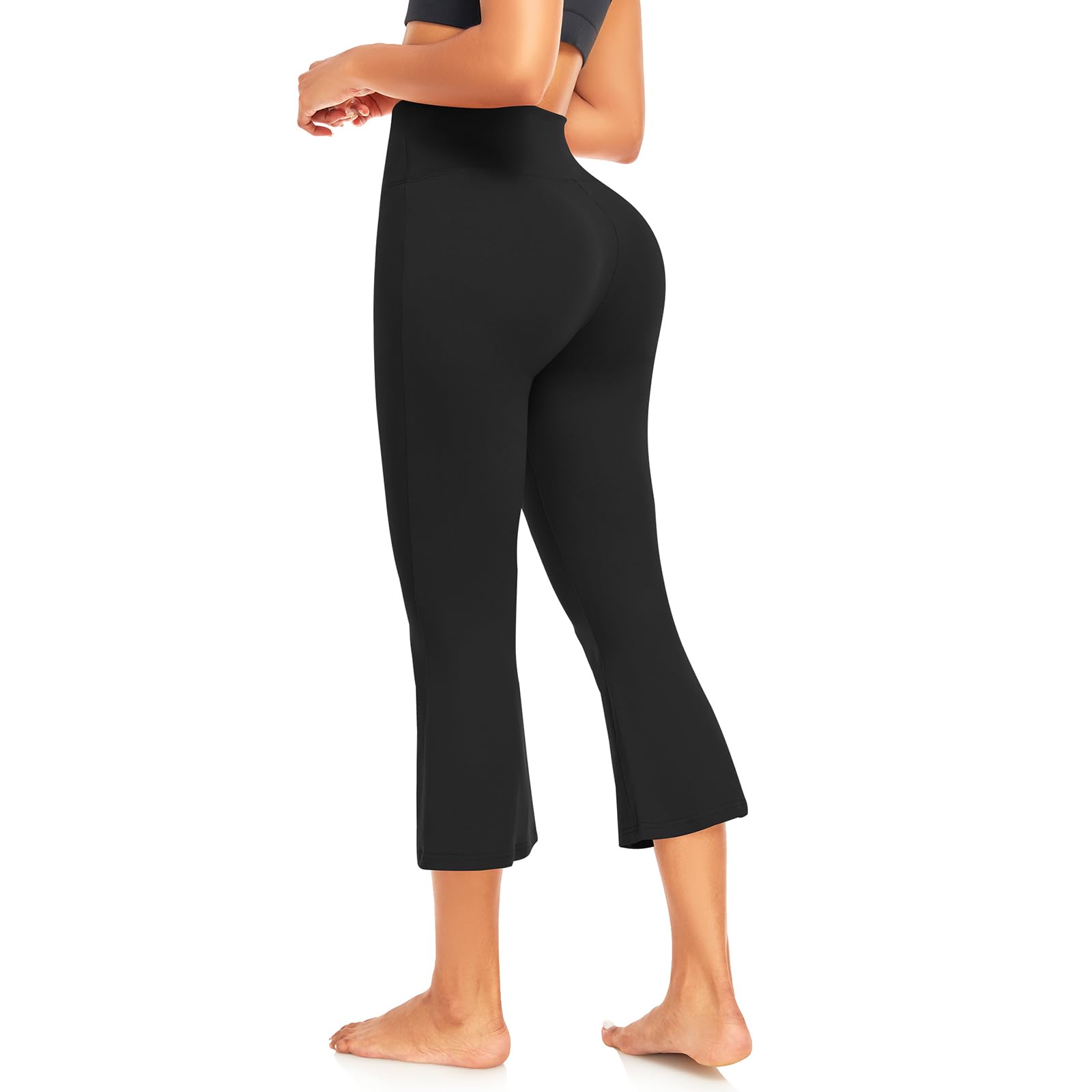 Cross-Waist Flared Leggings