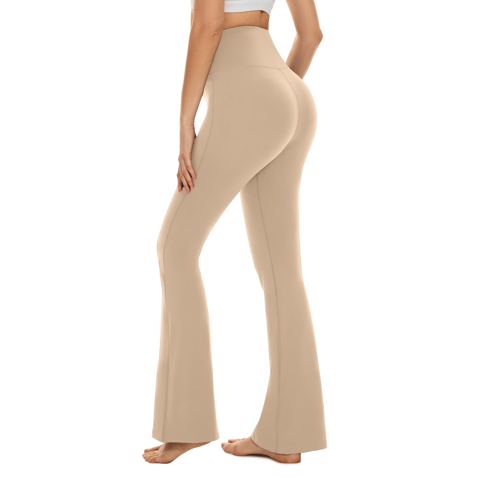 Cross-Waist Flared Leggings