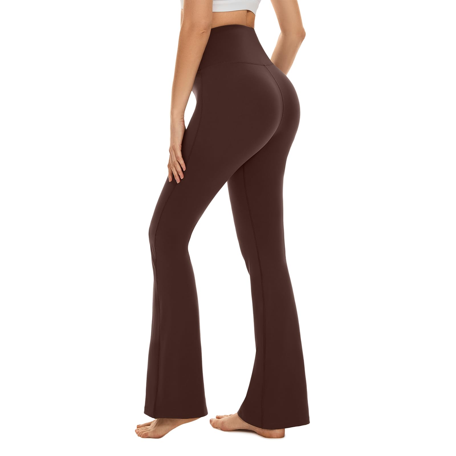 Cross-Waist Flared Leggings