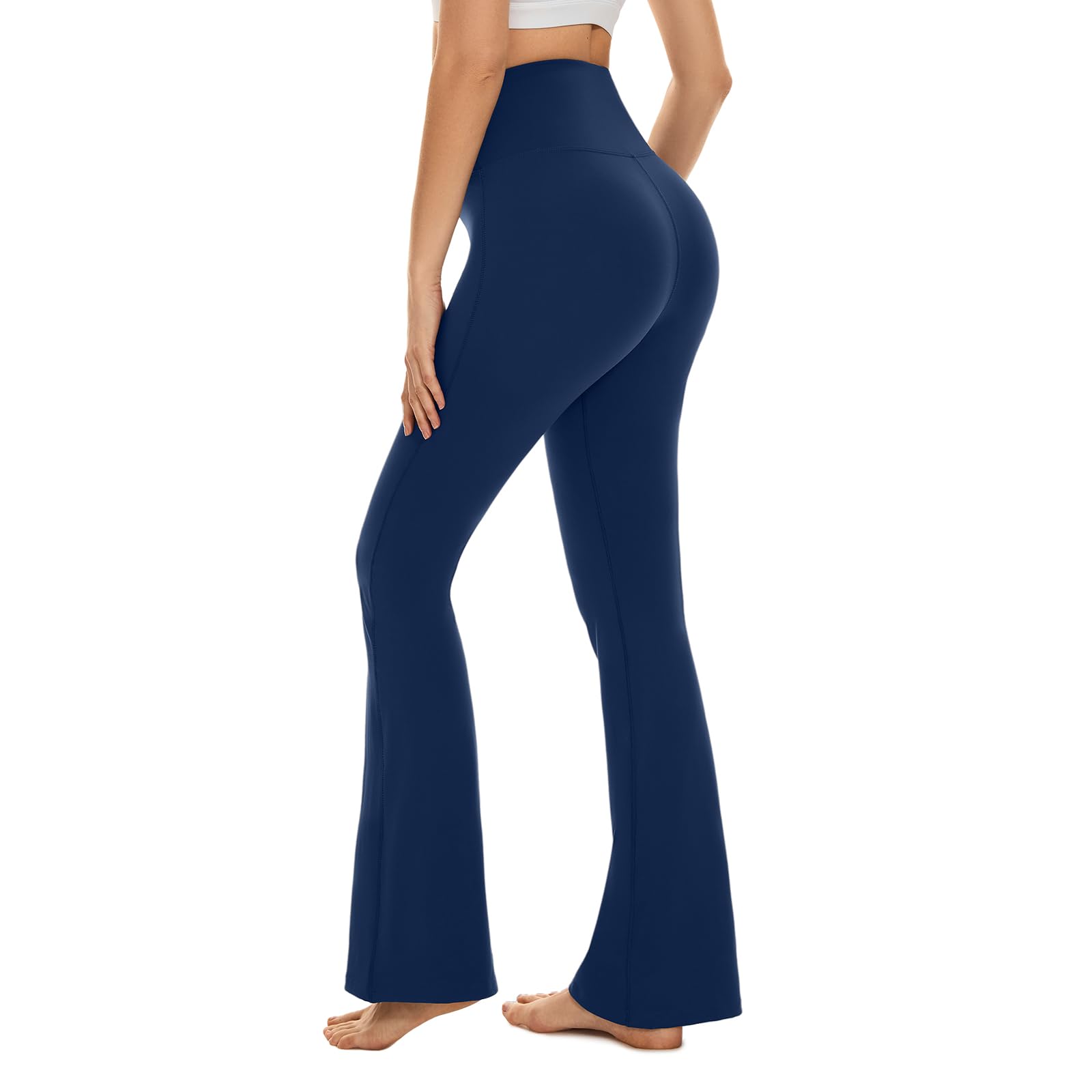 Cross-Waist Flared Leggings