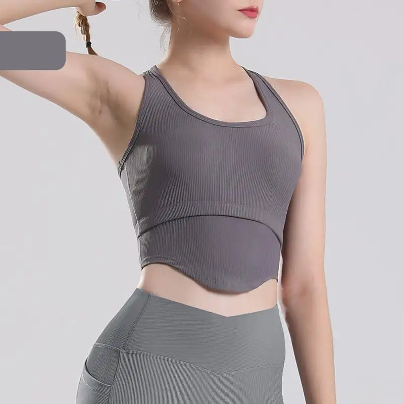 Cushioned Running Bra for Shock Absorption