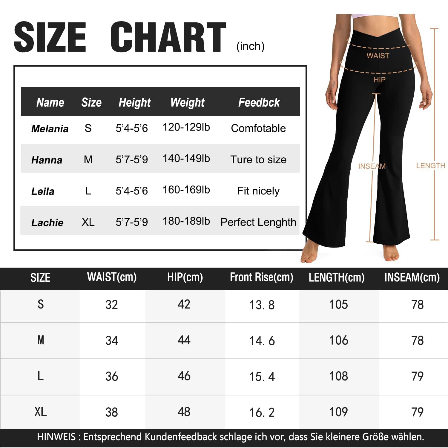 Cross-Waist Flared Leggings