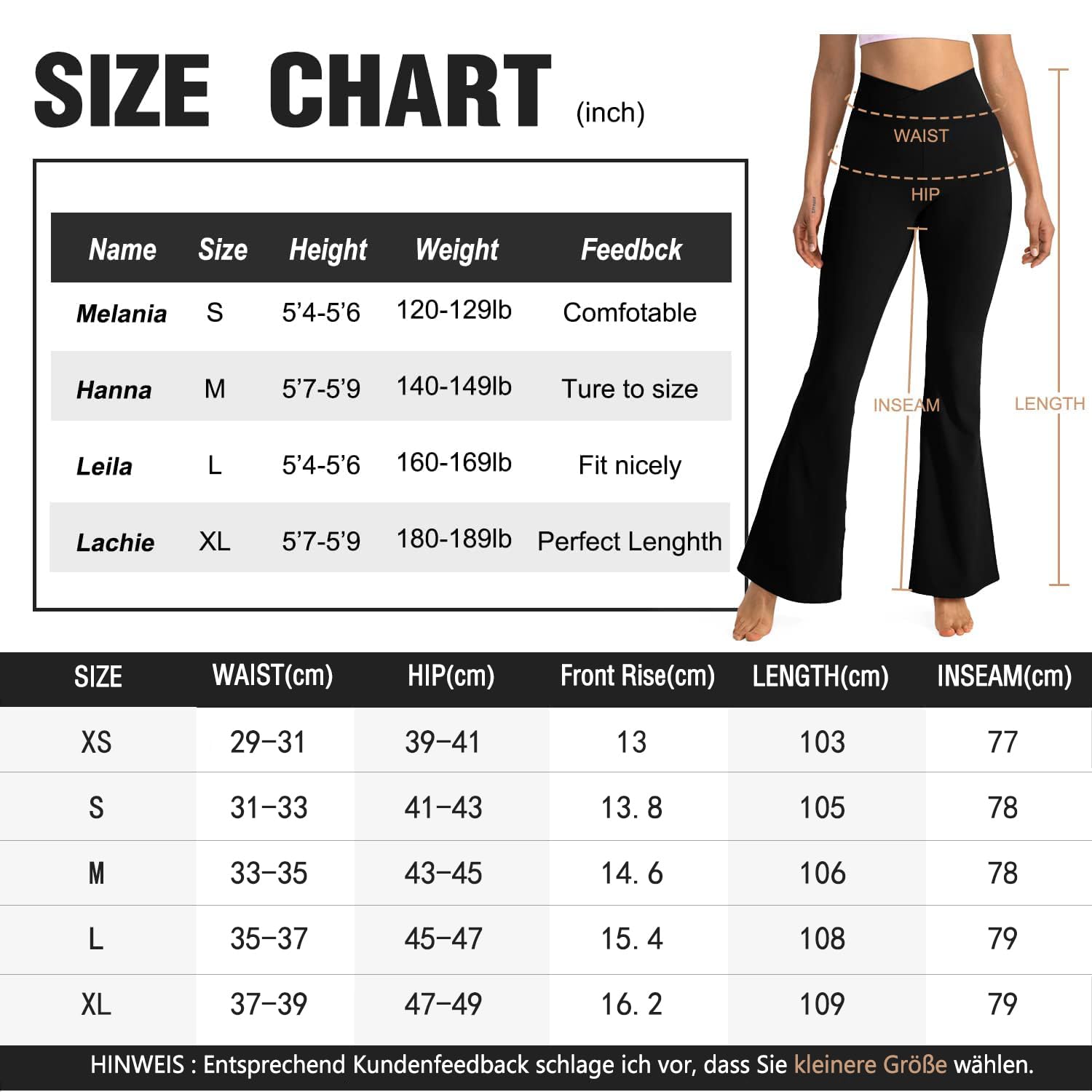 Cross-Waist Flared Leggings