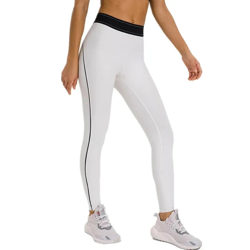 High waisted Hip lifting Sports Pants Women Elastic Fitness Leggings Gym Compression Leggings Quick drying