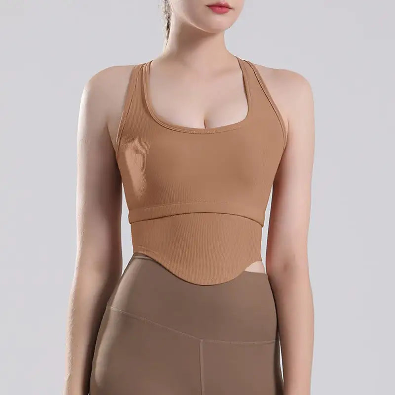 Cushioned Running Bra for Shock Absorption