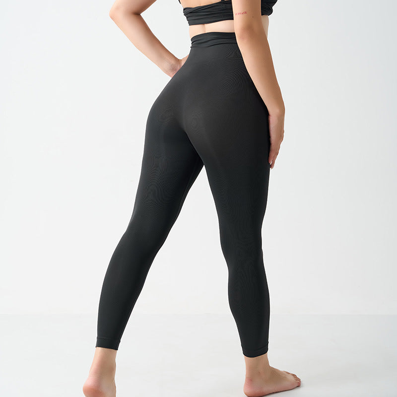 Elasticity Skin-friendly Sports Fitness Running Yoga Pants - Black / S