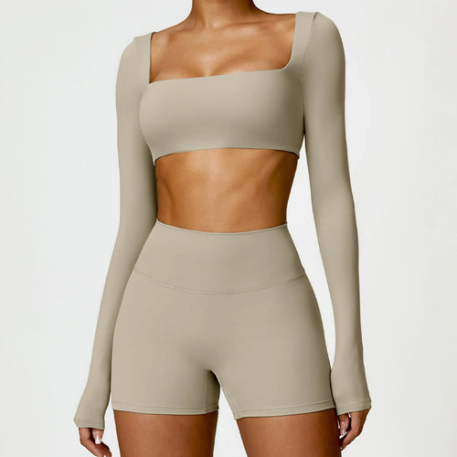 FlexFit Long Sleeve Tee - Camel Brown / L
