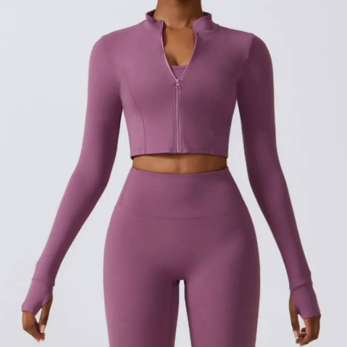 Sleek Women's Zippered Running Jacket